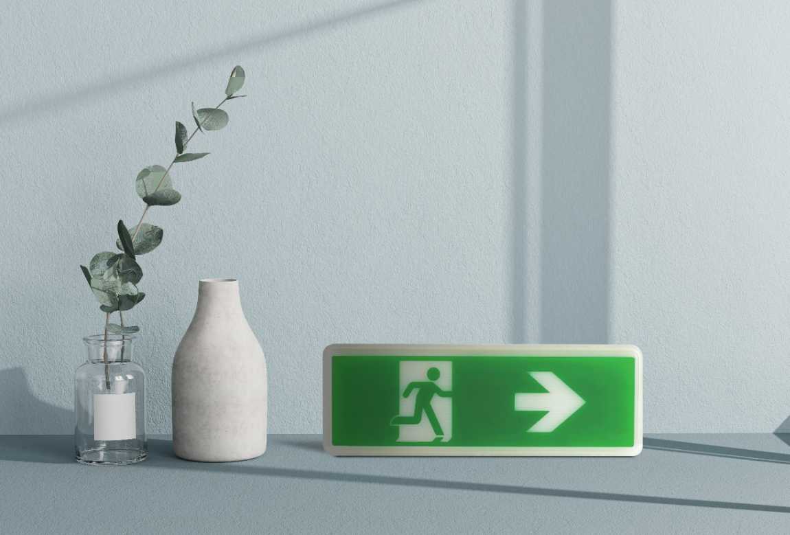 Addressable Surface Mount EXIT LIGHT